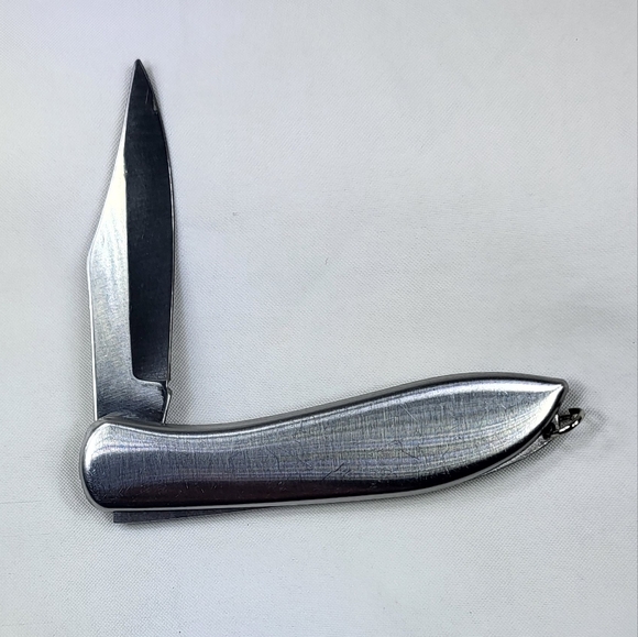 Silver Pocket Knife with Gold Accent - Picture 3 of 14